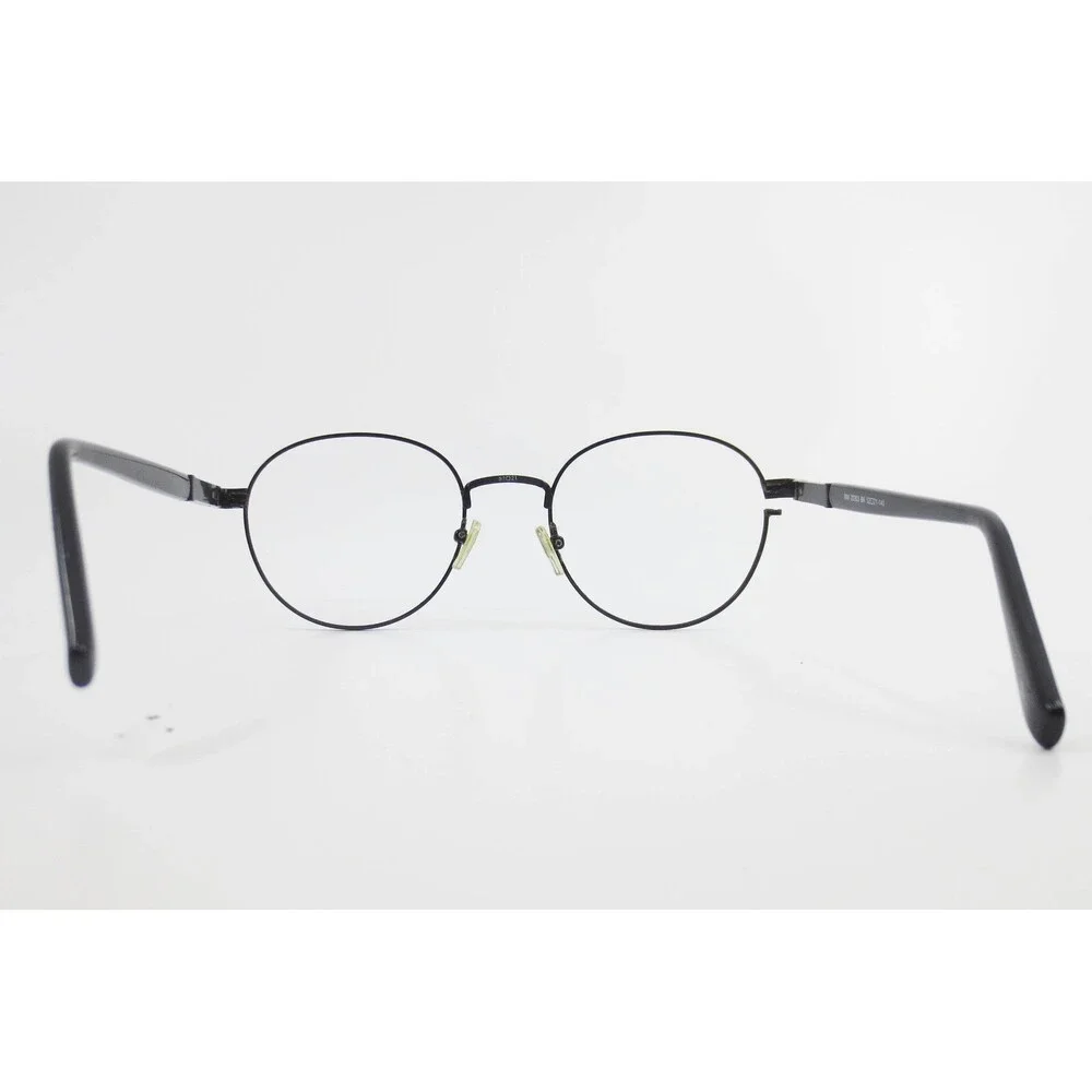 MM 20203 BK Round Matte Black Metal Eyeglass Frames 52-21-140 Mens Womens